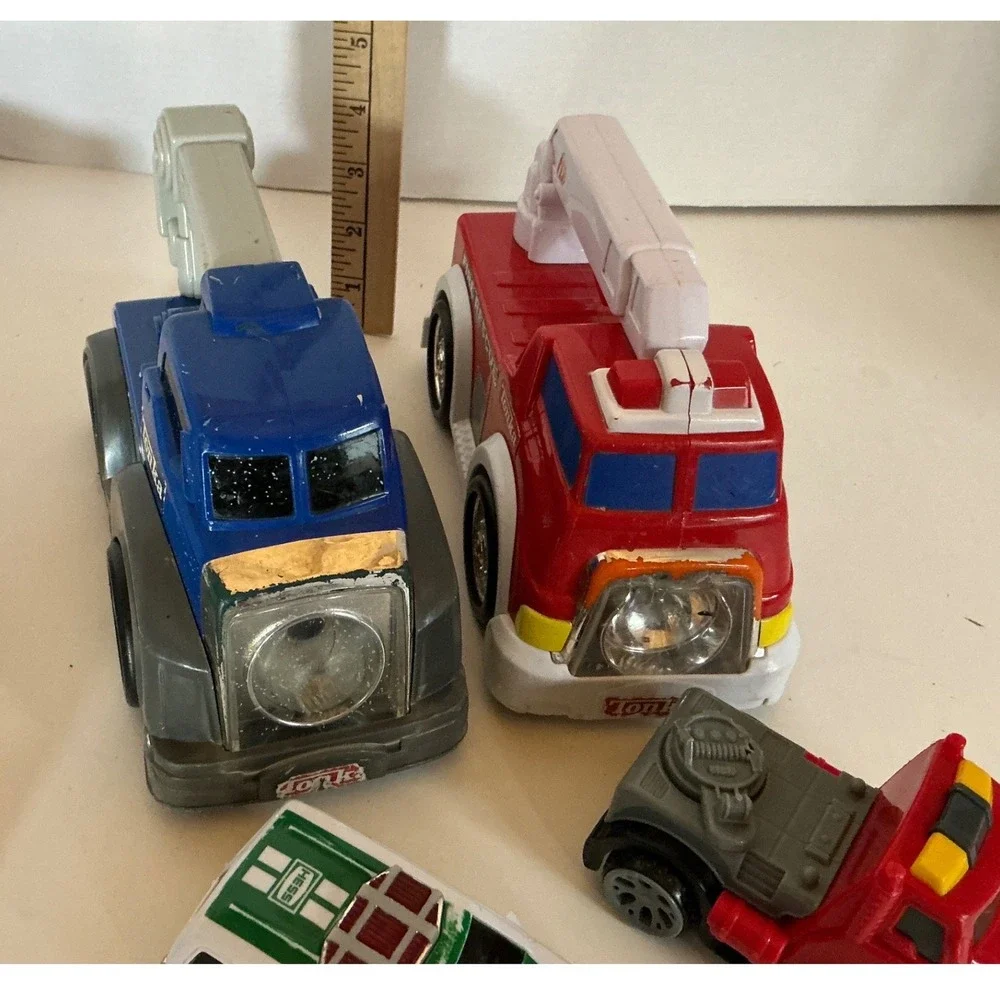 Tonka Hess Toy Truck Lot Fire Rescue Police Car Service Vehicles Set of 6
